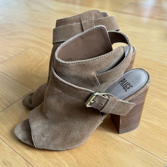 Paige Mimi suede peep toe buckle boots - Picture 2 of 5